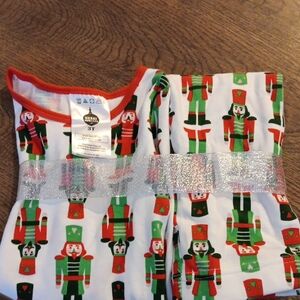 Merry Kids Nutcracker Pajama Set - Red and Green